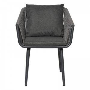 Outdoor Furniture Coffee Chair Steel Aluminum Frame Stackable PE Rattan Garden Chair nga lamesa