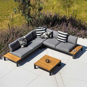 Umkhiqizi I-Outdoor Couch Modern Garden L Shape Lounge Sofa
