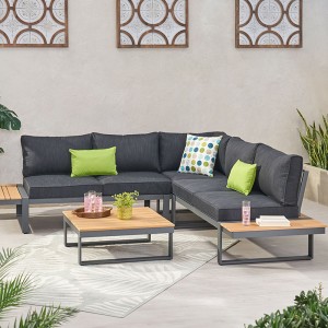 Manufacturer Outdoor Conch Modern Garden L Shape Lounge Sofa
