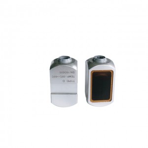 Morsetto di alimentazione della batteria sul trasduttore portatile per liquami, misuratore di portata a ultrasuoni per fanghi attivi