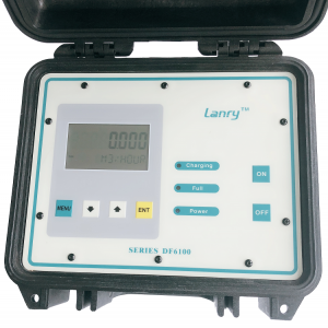 Pince Doppler de débitmètre ultrasonique portable à piles sur DN100 pour les eaux usées brutes