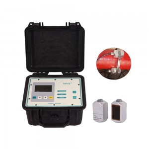 4-20mA clamp ing portable ultrasonik flow meter kanggo pipa