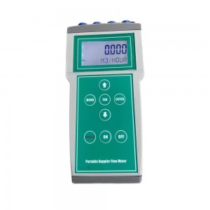 Handheld cov dej portable ultrasonic flow meter rau cov dej khib nyiab