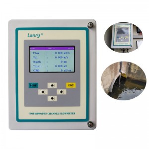 Medidor de fluxo ultrasónico de canle aberto de tratamento de augas residuais de alta calidade con saída analóxica