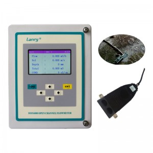 Digital Portable Ultrasonic Open Channel Flow Meter ho an'ny ranonorana mikoriana Monitor
