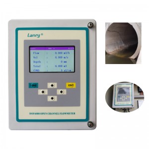 Medidor de caudal ultrasónico portátil Doppler de canal aberto Prezo Pantalla LCD