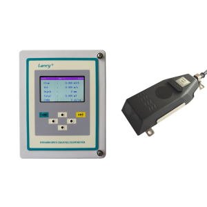 Registrador de datos Tratamiento de agua Medidor de flujo Doppler fijo Sensor de flujo de nivel para tuberías parcialmente llenas