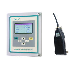 Coordinate correction function open channel flow meter na may data logger