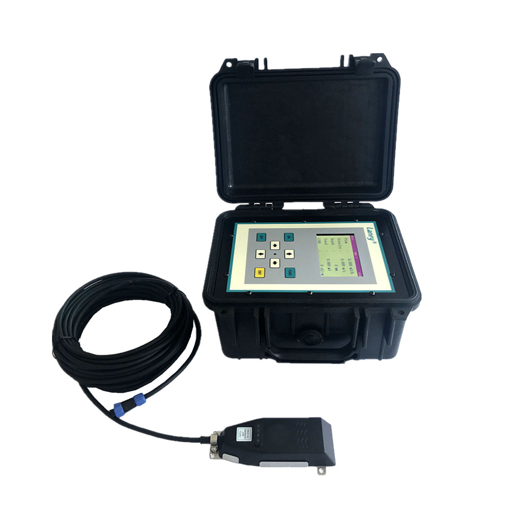 Medidor de fluxo ultrassônico doppler de tratamento de esgoto modbus para canal aberto