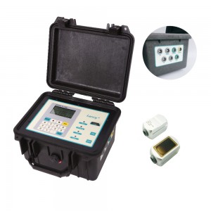 Medidor de flujo ultrasónico portátil con sensor de flujo no invasivo rs232