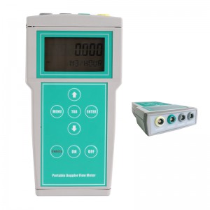 Medidor de fluxo ultrassônico portátil doppler portátil 4-20mA para águas residuais