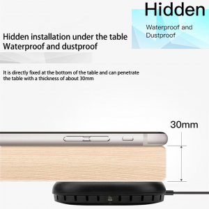 Diaľková bezdrôtová nabíjačka podložka pod myš Qi mobilný telefón stolová bezdrôtová nabíjačka podložka pod myš pre iPhone X / 8 8plus pre Samsung