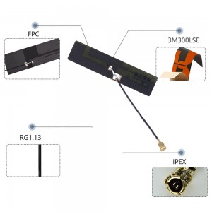 2400-4900 Mhz Built-In GSM Foldable FPC Antena Internal