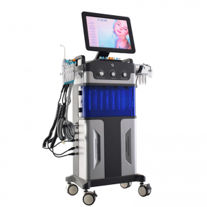 12 in1 profesionalna galvanska mašina za mikrodermoabraziju lica O2toderm mašina za vodeni piling Hydrafacial za estetsku medicinu