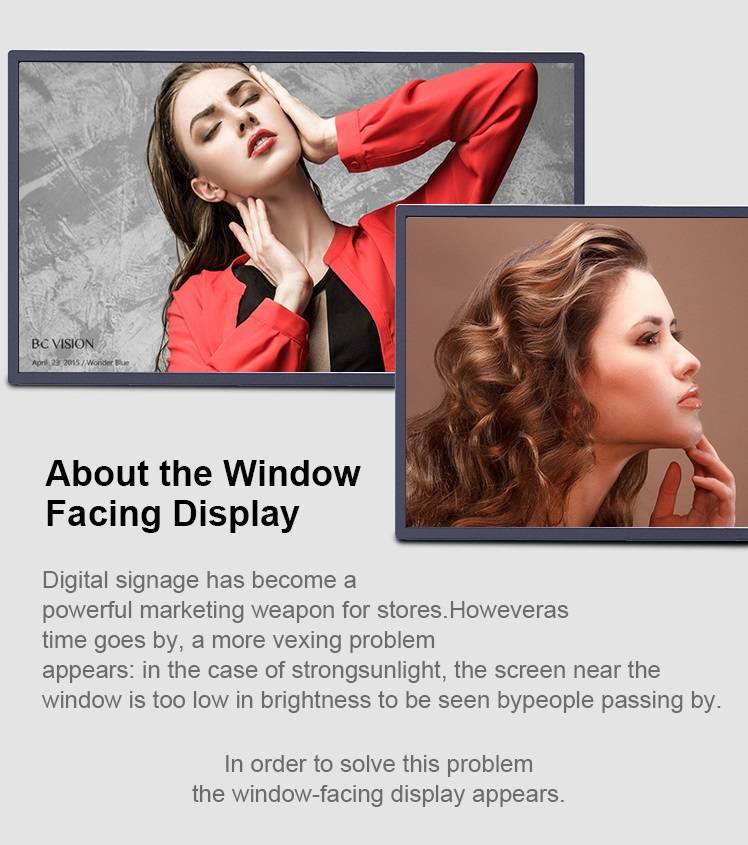 55  inch high brightness sunlight readable industrial monitor LCD display touch screen monitor  (4)