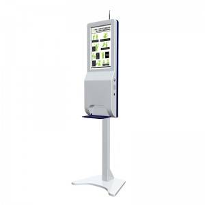 Automatic hand sanitizer dispenser kiosk with 21.5 inch LCD Advertising Display Digital Signage  LS215A