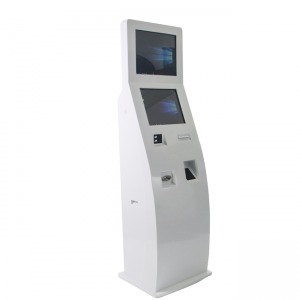 19 inch dual screen self-service payment kiosk with card reader password