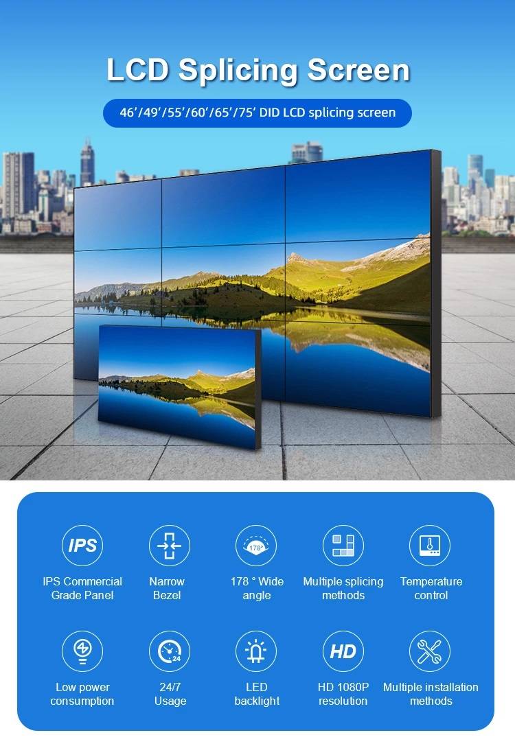 Ultra narrow bezel 46 inch 49 inch 55 inch Lcd Video Wall for Advertising Display TV Screena (1)