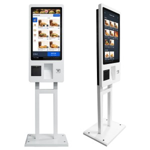 43 Inch Customized Self Service Order Payment Touch Screen Kiosk Self Pay Machine Bill Payment Kiosk with Barcode Scanner Printer  for Chain Store / Restaurant