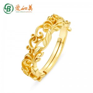 China wholesale 925 Silver Women\’s Ring Supplier –  925 Sterling Silver JewelryRingFine Jewelry Elegant Vine Leaves Rings Gold Plated Seiko Vintage Plant Flower Leaf Finger Ring Whole...