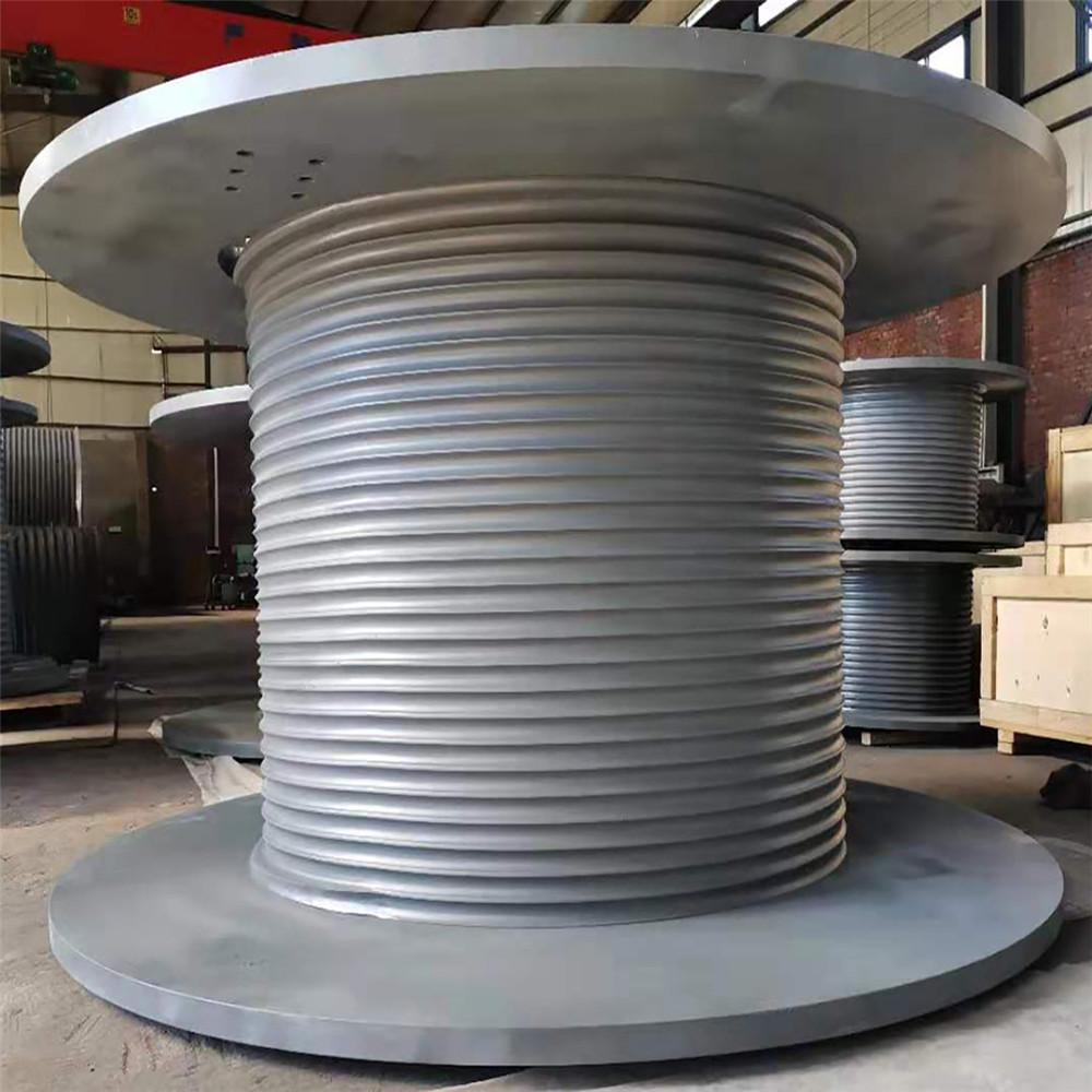 lebus grooved drum for tower crane