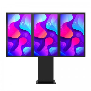 Exibição de tela de placa de menu drive-thru externa de 55 polegadas, com tela tripla, ligação óptica, alto brilho de 3000 nits