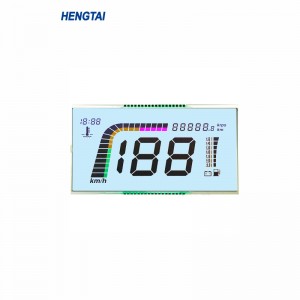 custom HTN Blue segment monochrome alphanumeric LCD display module manufacturer with IC HT1621