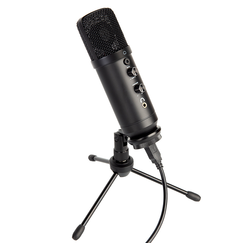 USB Vlog mîkrofona UM17 ji bo podcastê