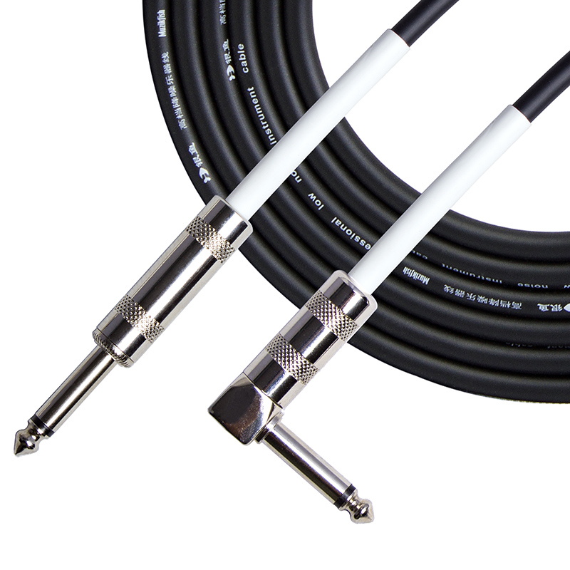 Cablu instrument 1/4 mufă la mufă Unghi drept GTC019 pentru instrumente