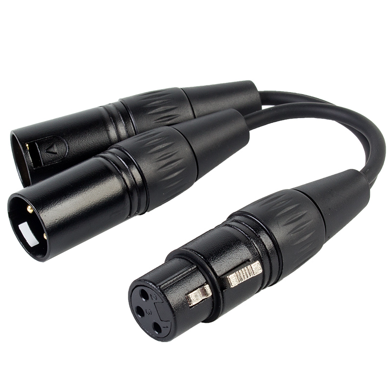 XLR Splitter Female to 2 Male Cable YC024 for audio (2)