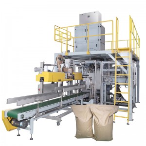 Cukura iepakošanas iekārta ar atvērtu muti 25 kg līdz 50 kg Pp auduma maisiņam