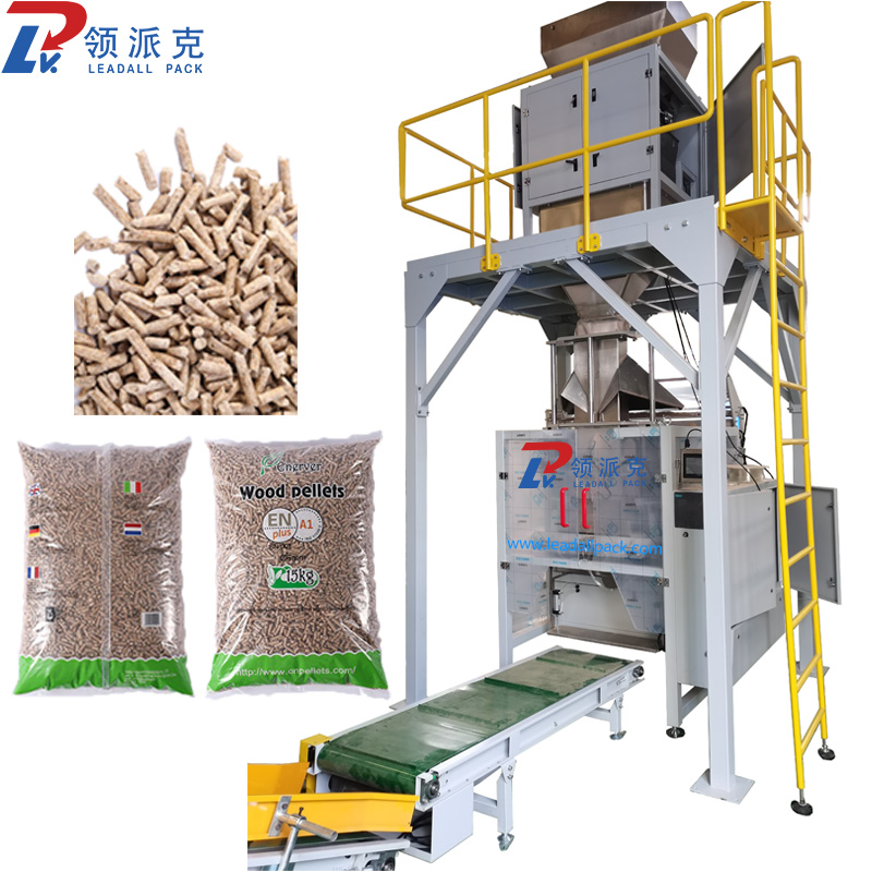 Automatic Form Fill Machine , Gusset Bag Packaging Machine Exporter for 15kg pellet fuel