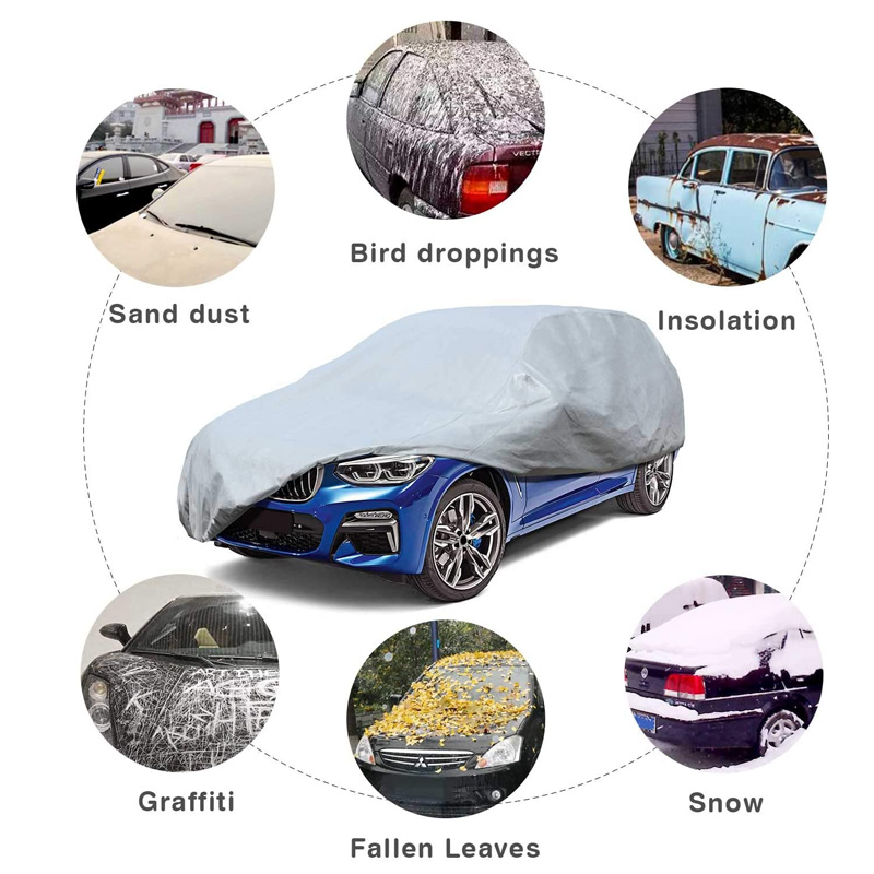 Water-resistant Basic Guard 3 Layers Breathable SUV Car Cover Up to 182” 195” 240”