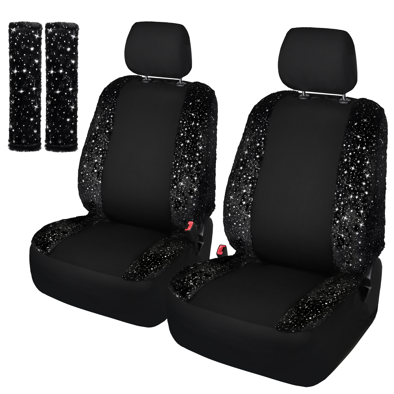 8pcs Universal fit STARRY Low Back 2 Front Seat Cover for SUVs Sedans Trucks Featured Image