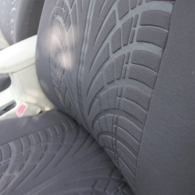 17pcs Full Set Universal Embossed Low Back Cloth Car Seat Covers for Trucks SUV