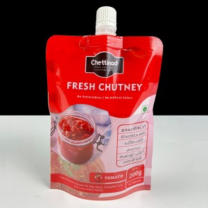 Personalizà l'imballaggio di stampa Retort Stand Up Ketchup Liquid Juice Sacchetti di foglia d'aluminiu