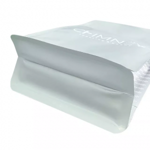 Omenala ebipụtara resealable Flat Bottom Aluminium Foil Coffee Pouch Plastic Packaging Zip Lock Coffee Bags With Valve