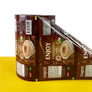 Deseño de impresión de alta calidade para bolsas de alimentos Rollo de película plástica de embalaxe personalizada