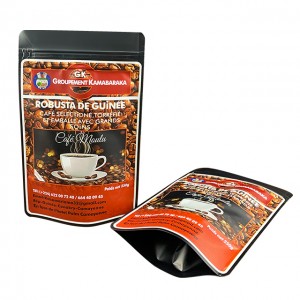 Bolsa de impresión personalizada de papel de aluminio 250g 500g Embalaje de café Bolsas con cremallera Bolsa de embalaje flexible