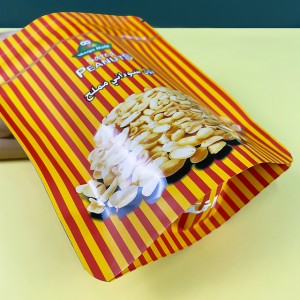 Прилагодено печатено мат торбичка за подигање Алуминиумска фолија Миларна кеса Ореви Пакување храна Пластични кеси со патент