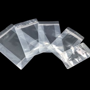 کیسه کف صاف شفاف با بسته بندی کیسه پلاستیکی مواد غذایی زیپلاک