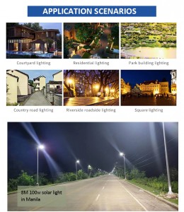 Dym Series China Manufacturer 30w-120w All In One Led Solar Street Light Me ka Pole