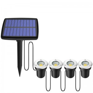 LED Solar Ground Lights Outdoor Waterproof Low Voltage Landscape Lighting