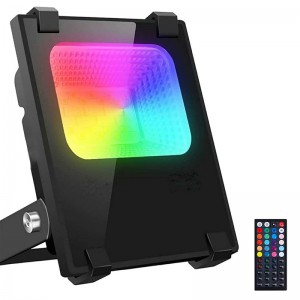 LED RGB Flood Lights Remote Control Multi Colored Outdoor Waterproof Color Changing