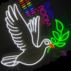 Pasgemaakte duif neon teken helderder4