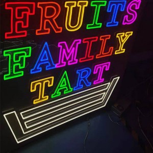 Ovoce neonový nápis vlastní colorf4