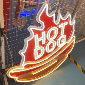 Hot dog neonové nápisy kavárna1