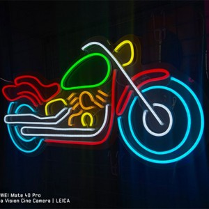 Papan tanda neon motosikal mancave 3