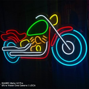Papan tanda neon motosikal mancave 2