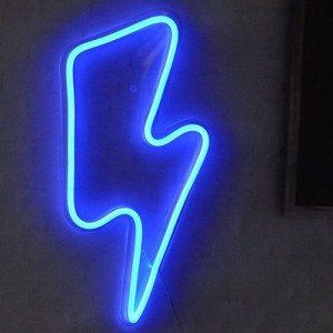 Neon Lightning Bolt Sign Light2